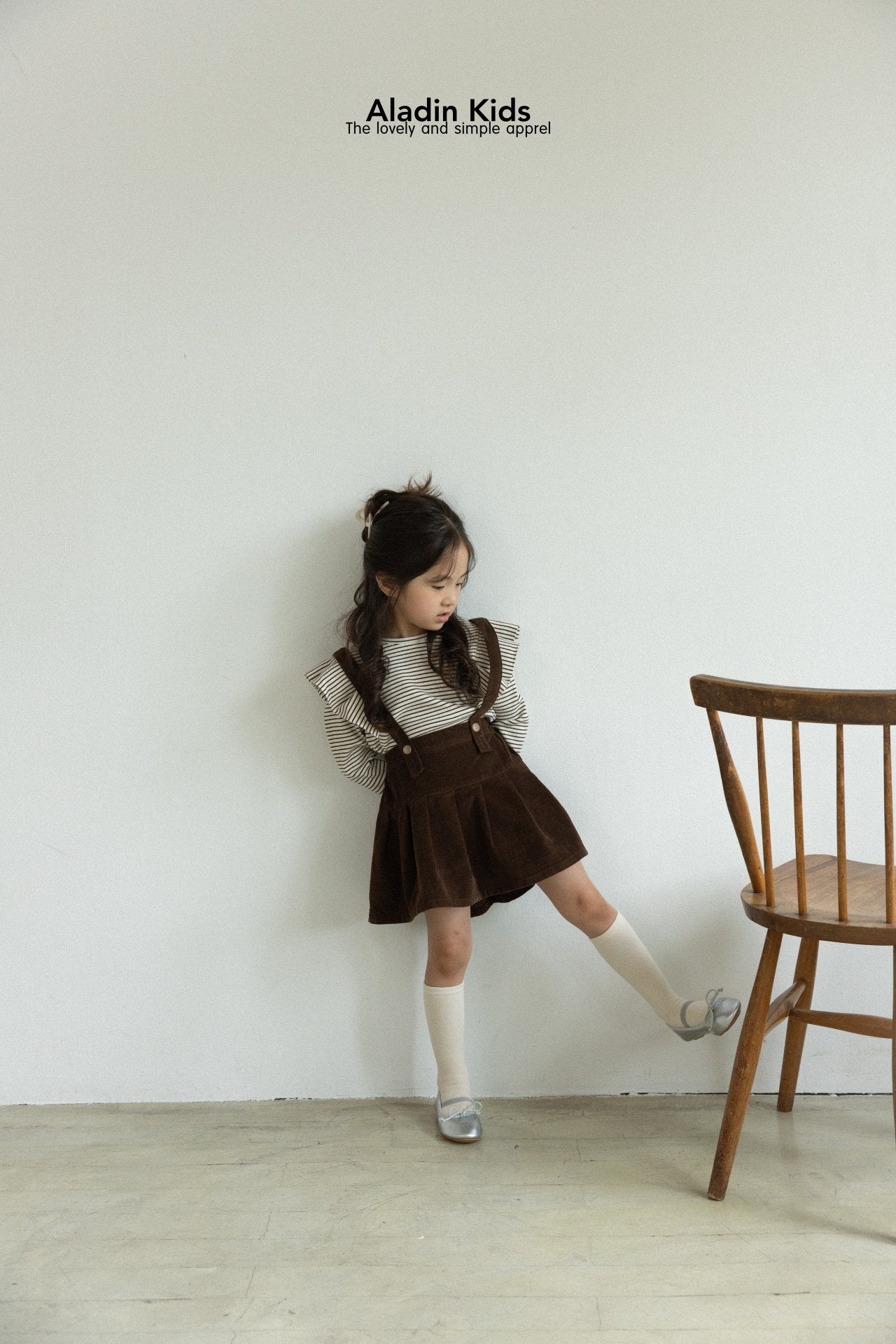 ［aladin］Pleats suspender skirt
