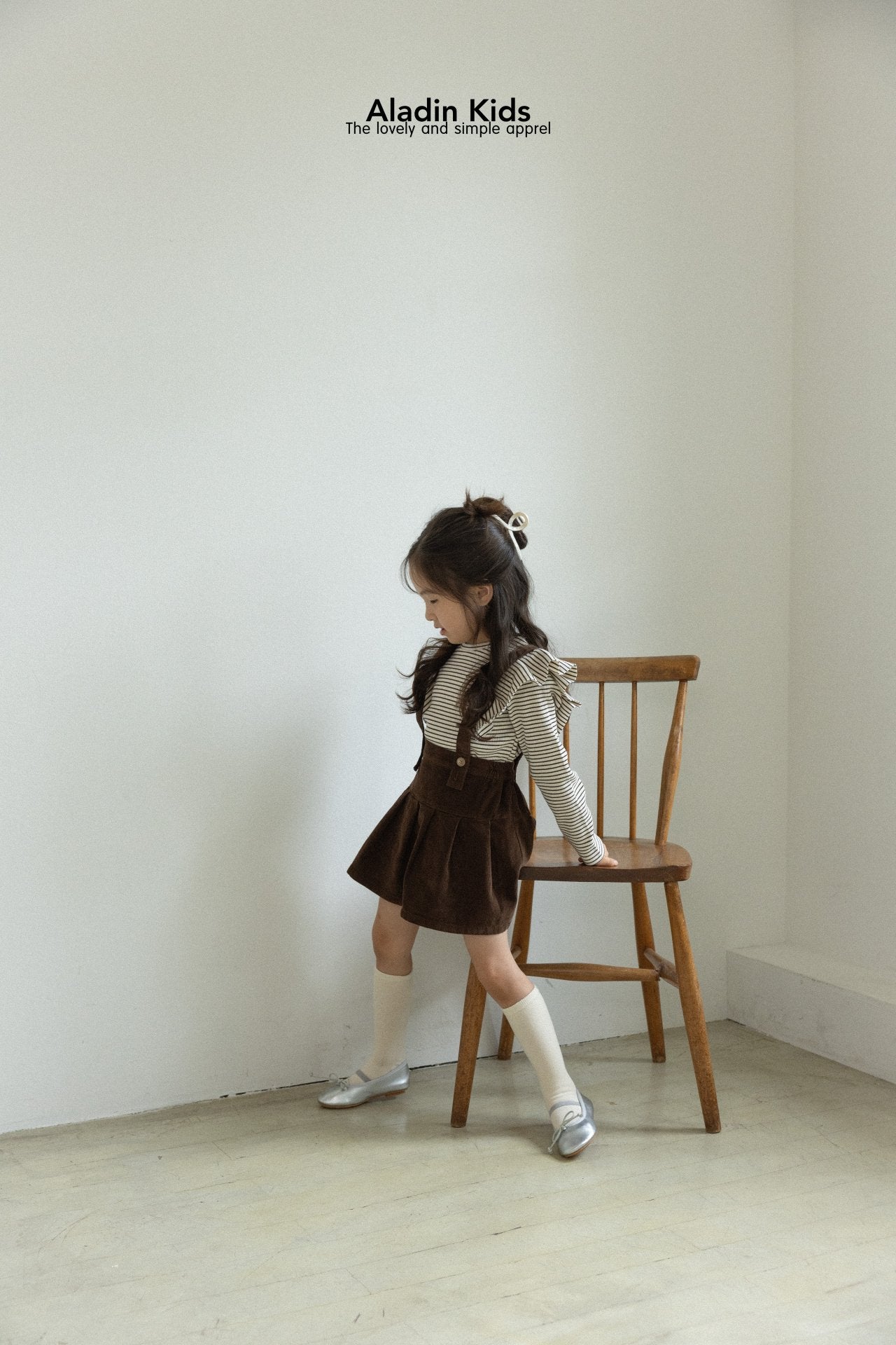 ［aladin］Pleats suspender skirt