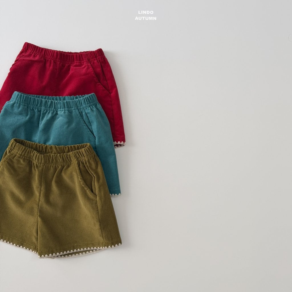 ［LINDO］Corduroy mellow short pants