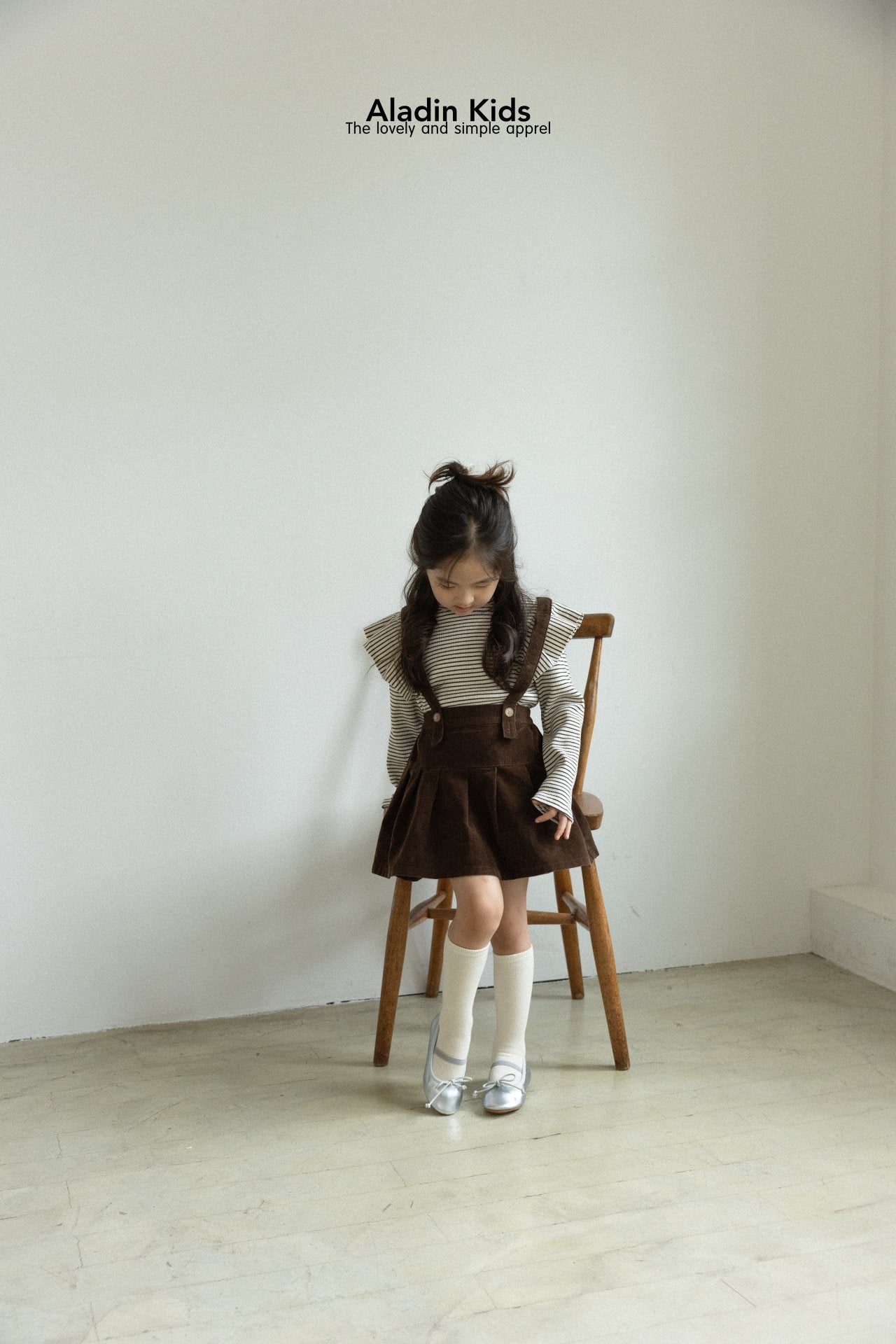 ［aladin］Pleats suspender skirt