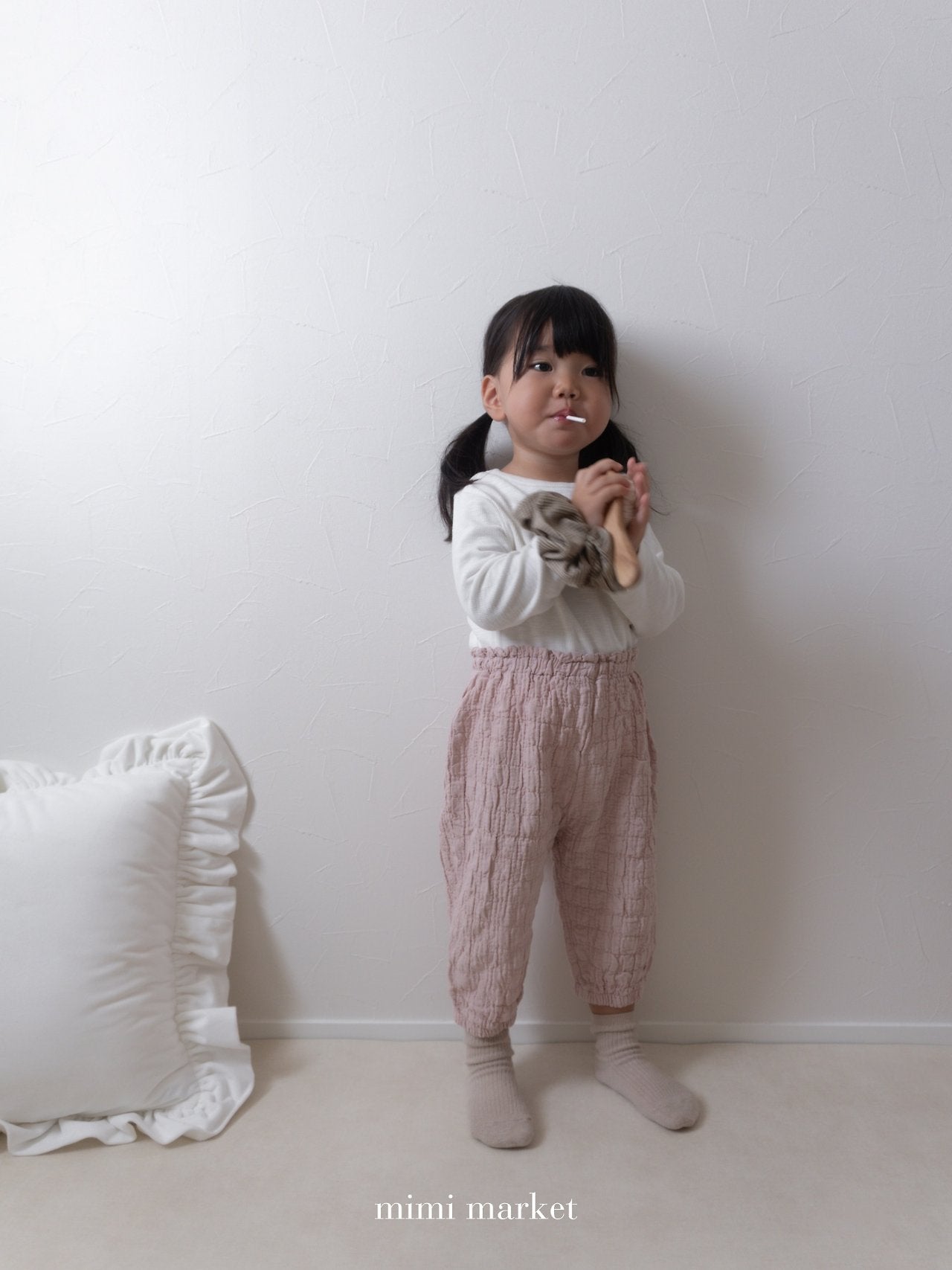 ［mimi market］Crinkle sausage pants