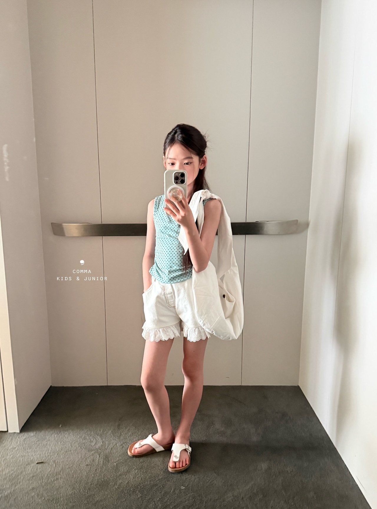 ［comma］Lace cotton short pants