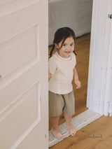 ［MELMEL］Linen half pants