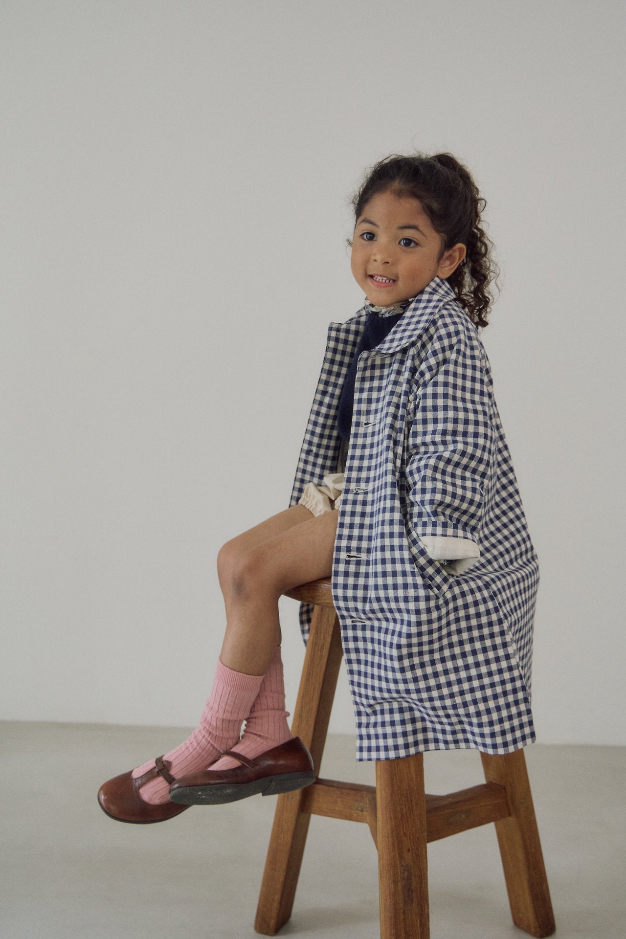 [soye] Alto check coat