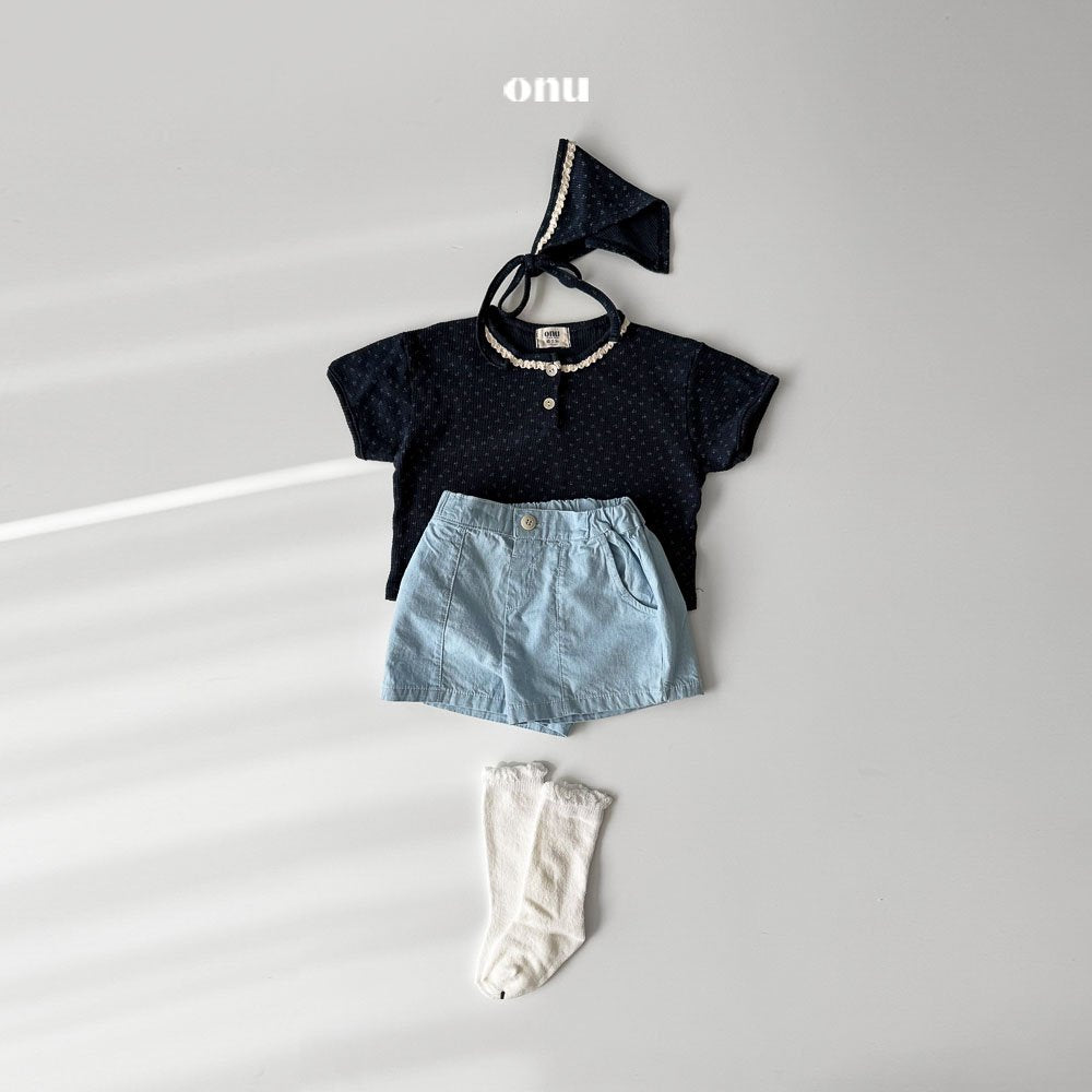 ［onu］Denim short pants
