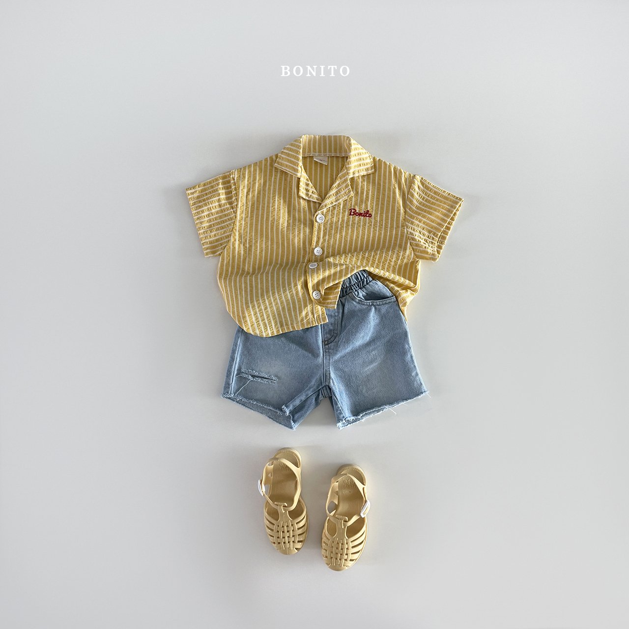 ［Bonito］Couple stripe shirt