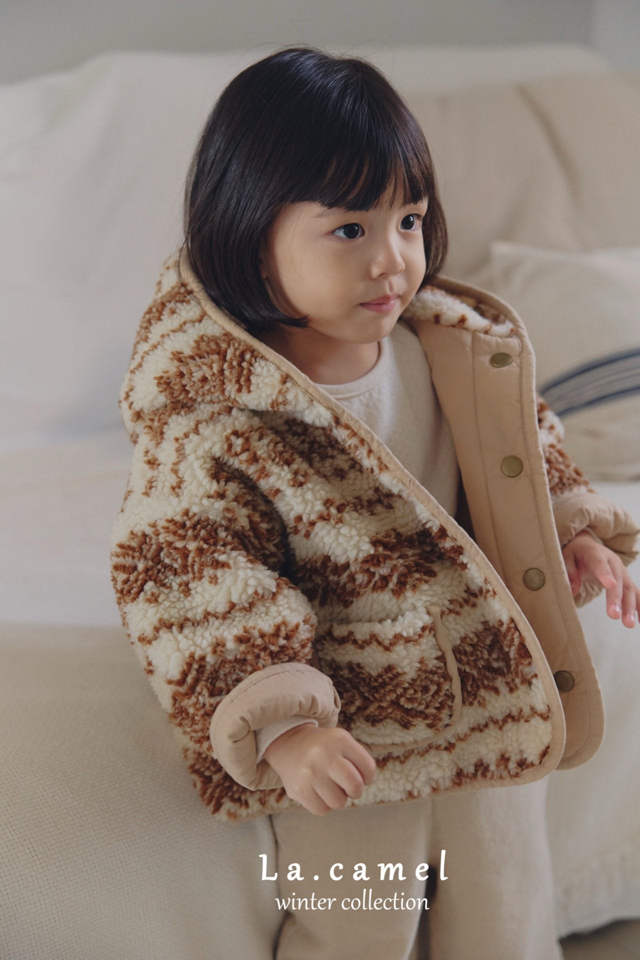 ［La.camel］Candy reversible padding jacket