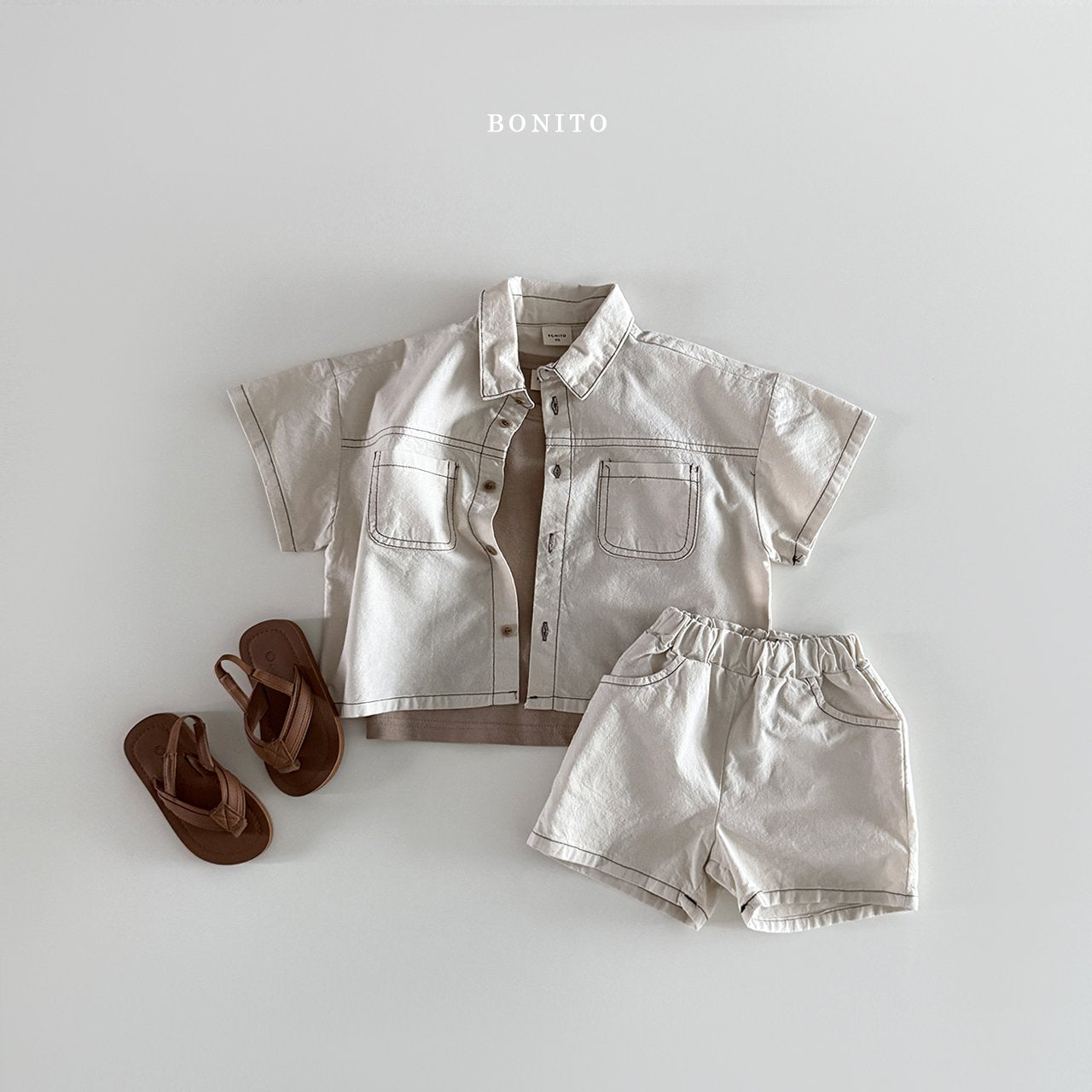 ［Bonito］Two pocket linen set