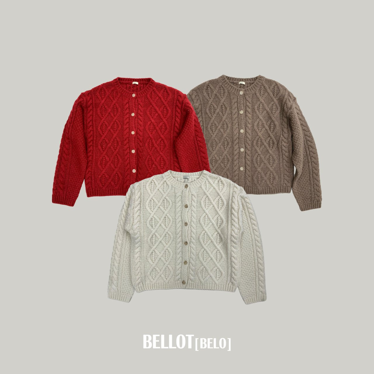 ［BELLOT］Alpha wool cardigan (mom)
