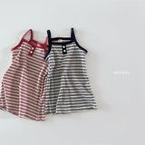 ［Bonito］Stripe sleeveless one-piece