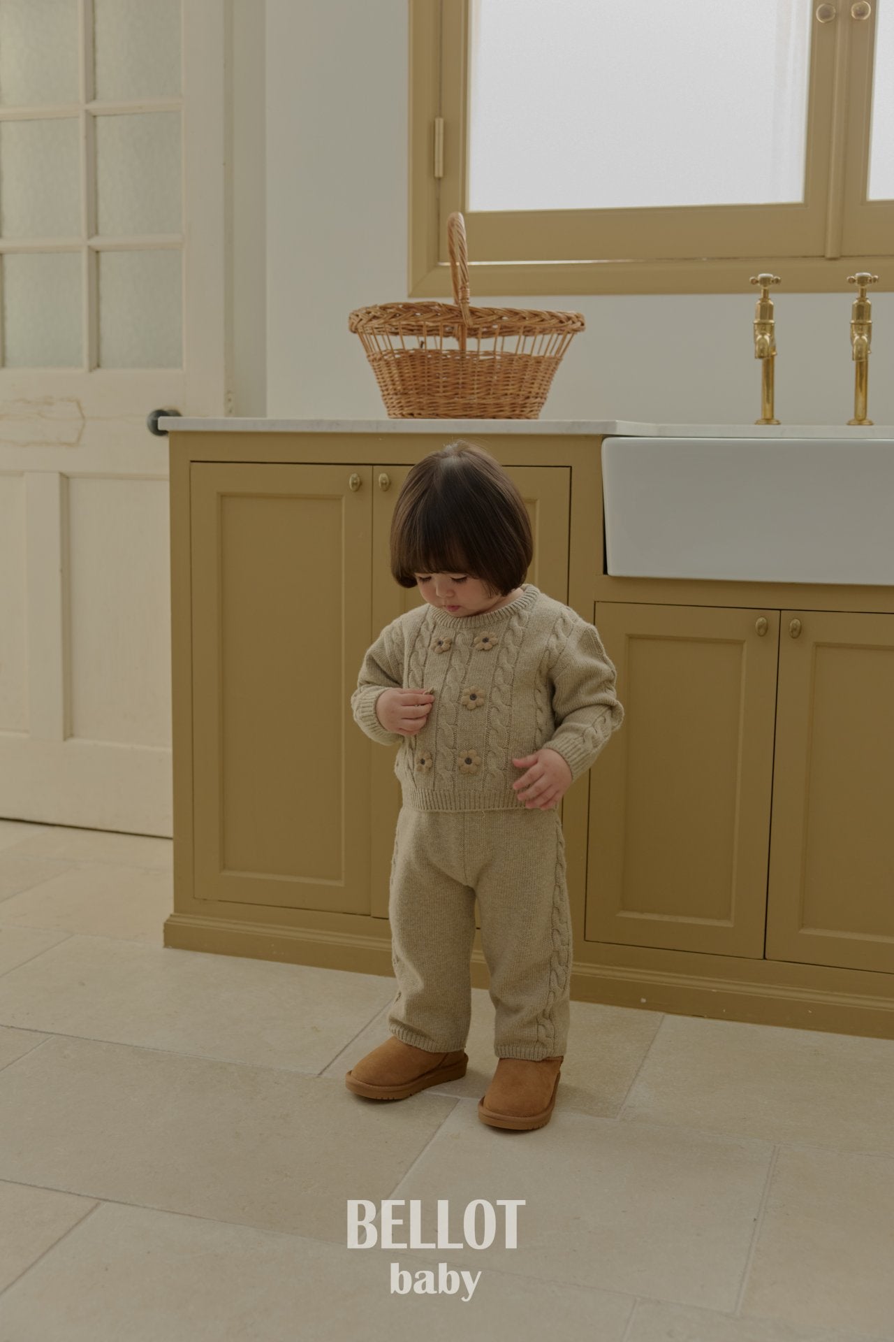 ［BELLOT］Berry cashmere knit pants (baby)