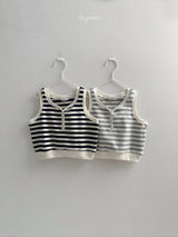 ［digreen］Marine stripe sleeveless