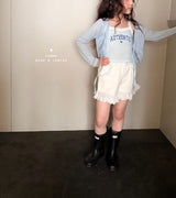 ［comma］Lace cotton short pants