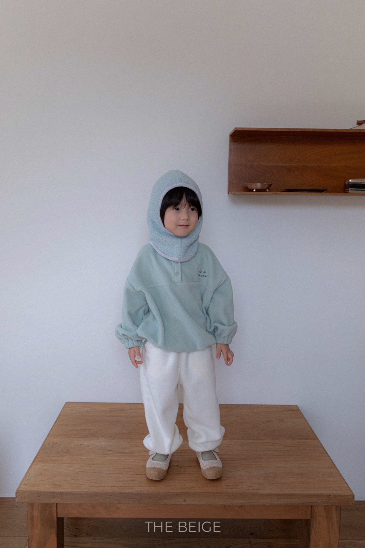 ［The beige］Fleece jogger pants