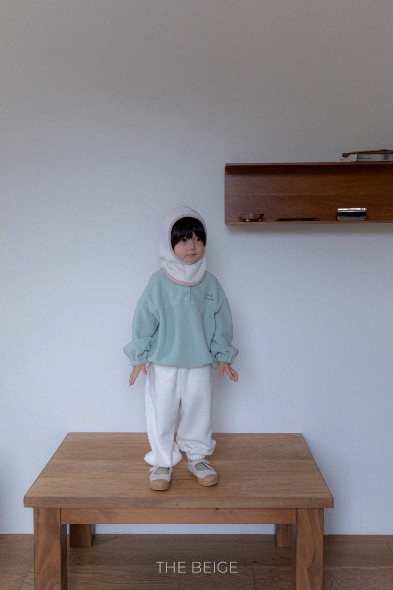 ［The beige］Fleece jogger pants