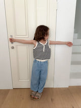 ［digreen］Marine stripe sleeveless