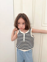 ［digreen］Marine stripe sleeveless
