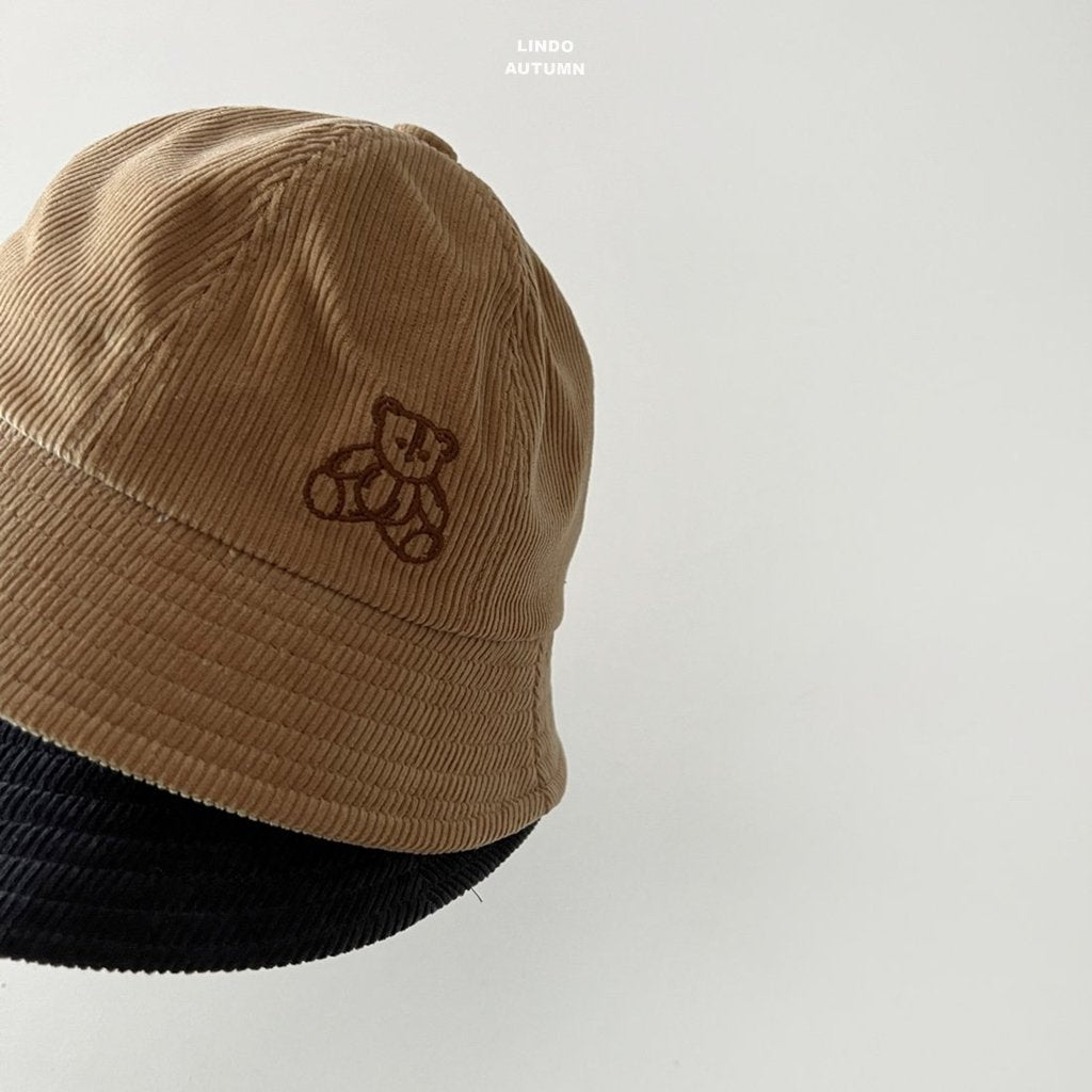 ［LINDO］Bear corduroy bucket hat