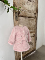 ［marron］Pearl pocket boa one-piece