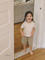 ［MELMEL］Linen half pants