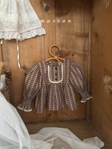 ［marron］Chocolate smock blouse