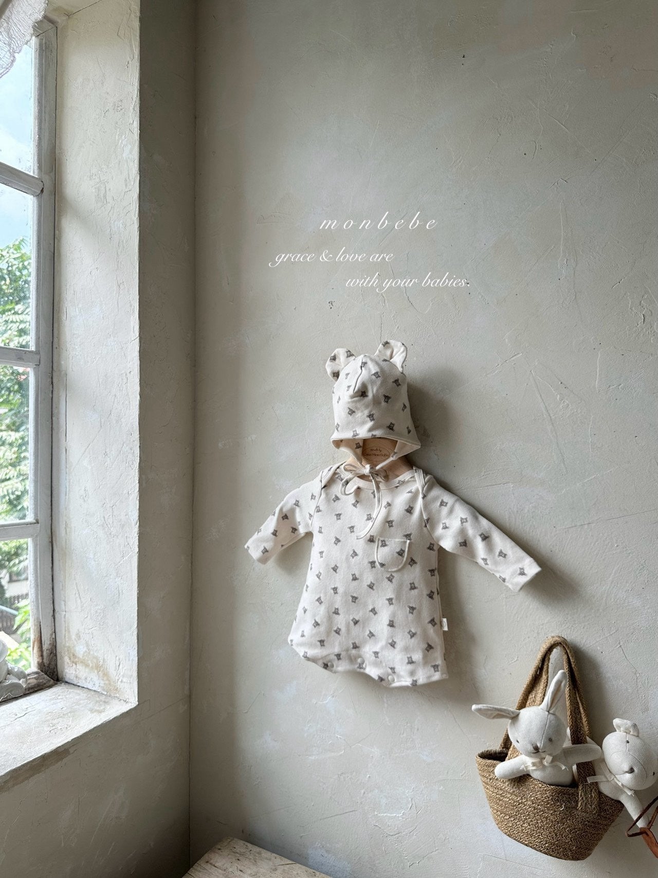 ［monbebe］Print bear suit