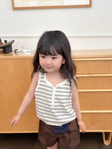 ［digreen］Marine stripe sleeveless
