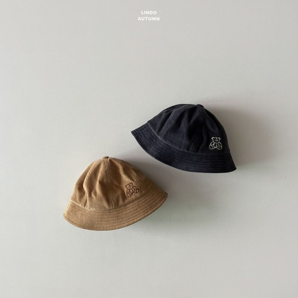 ［LINDO］Bear corduroy bucket hat