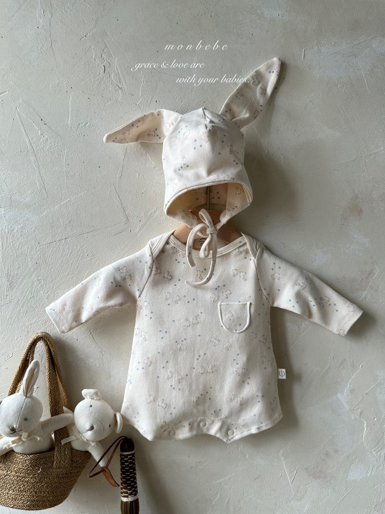 ［monbebe］Print bunny suit
