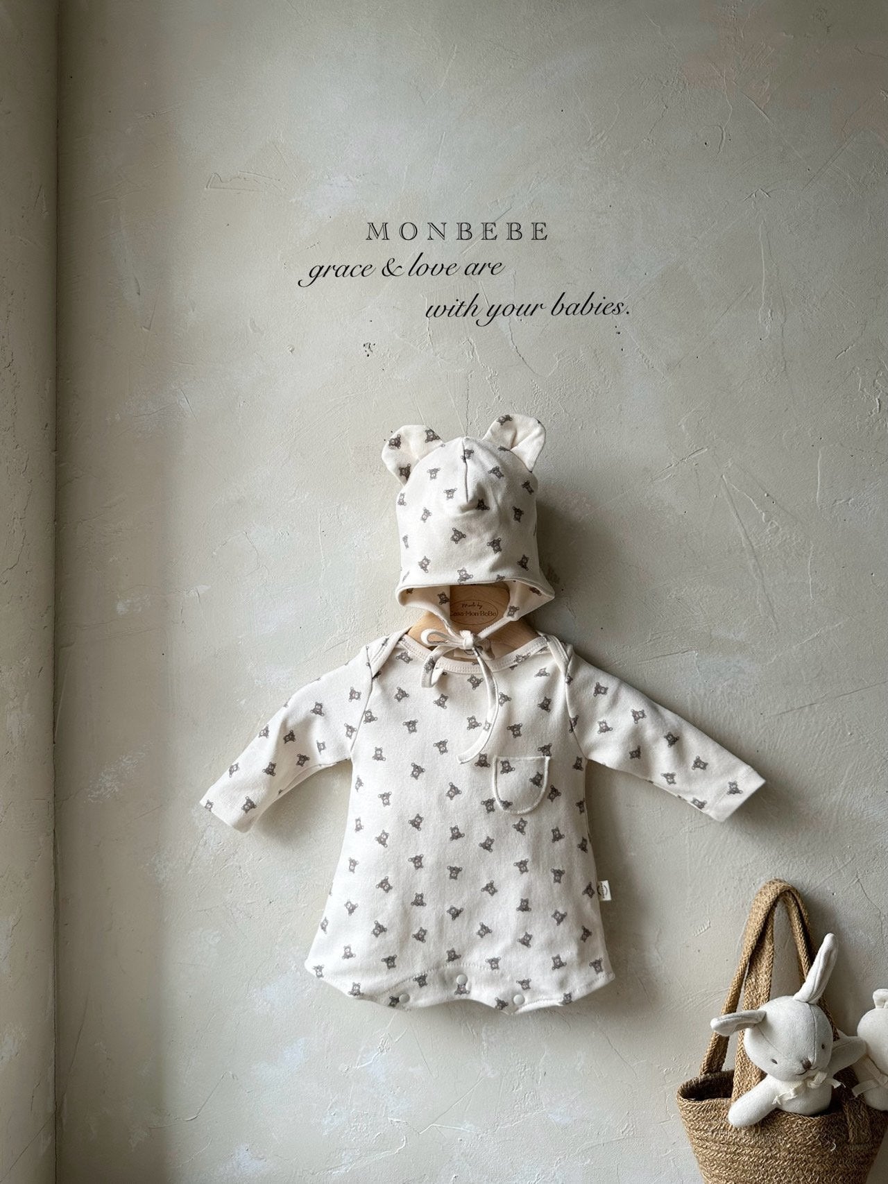 ［monbebe］Print bear suit