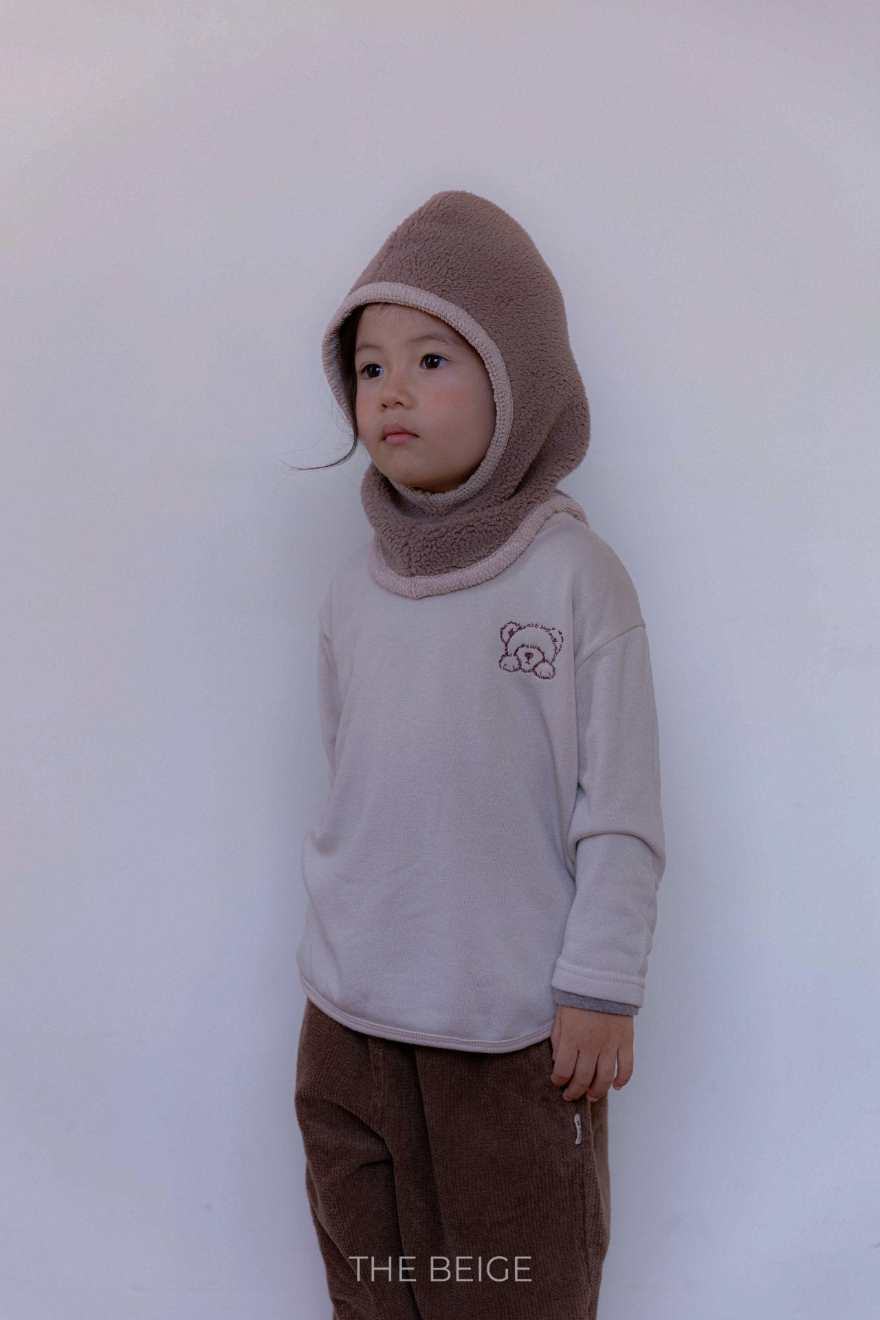 ［The beige］Fleece balaclava