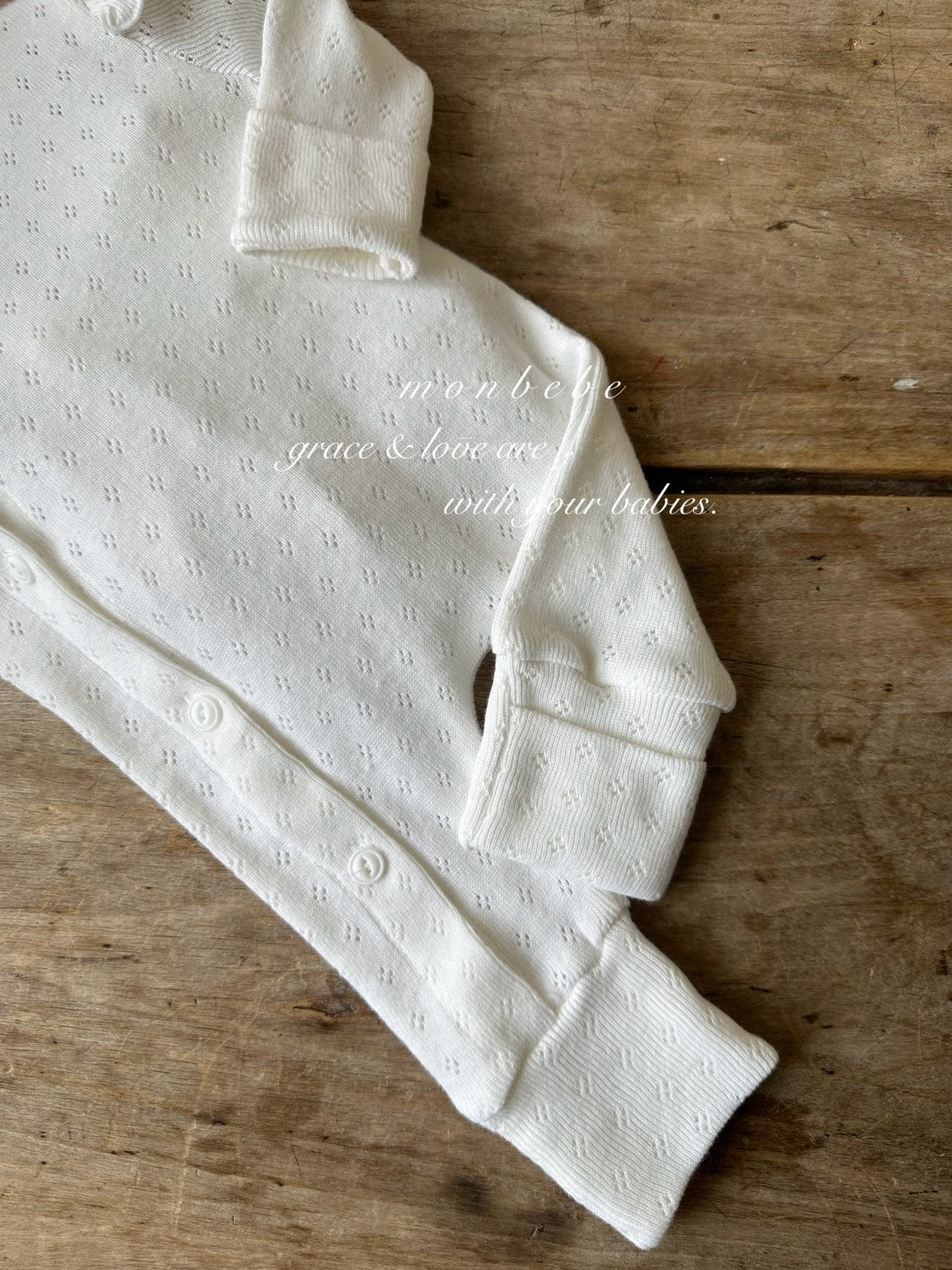 ［monbebe］Suell eyelet newborn suit