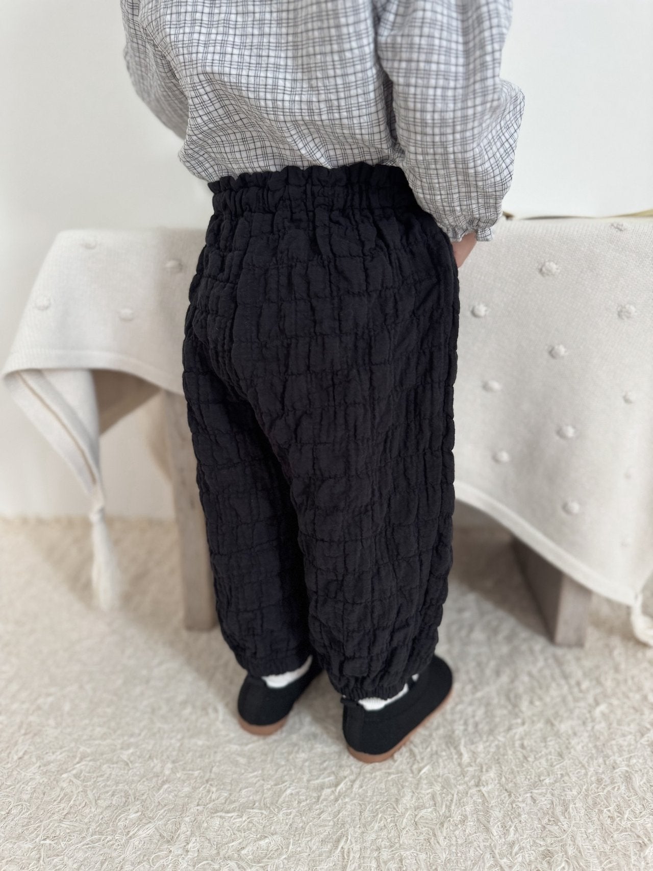 ［mimi market］Crinkle sausage pants