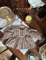 ［marron］Chocolate smock blouse