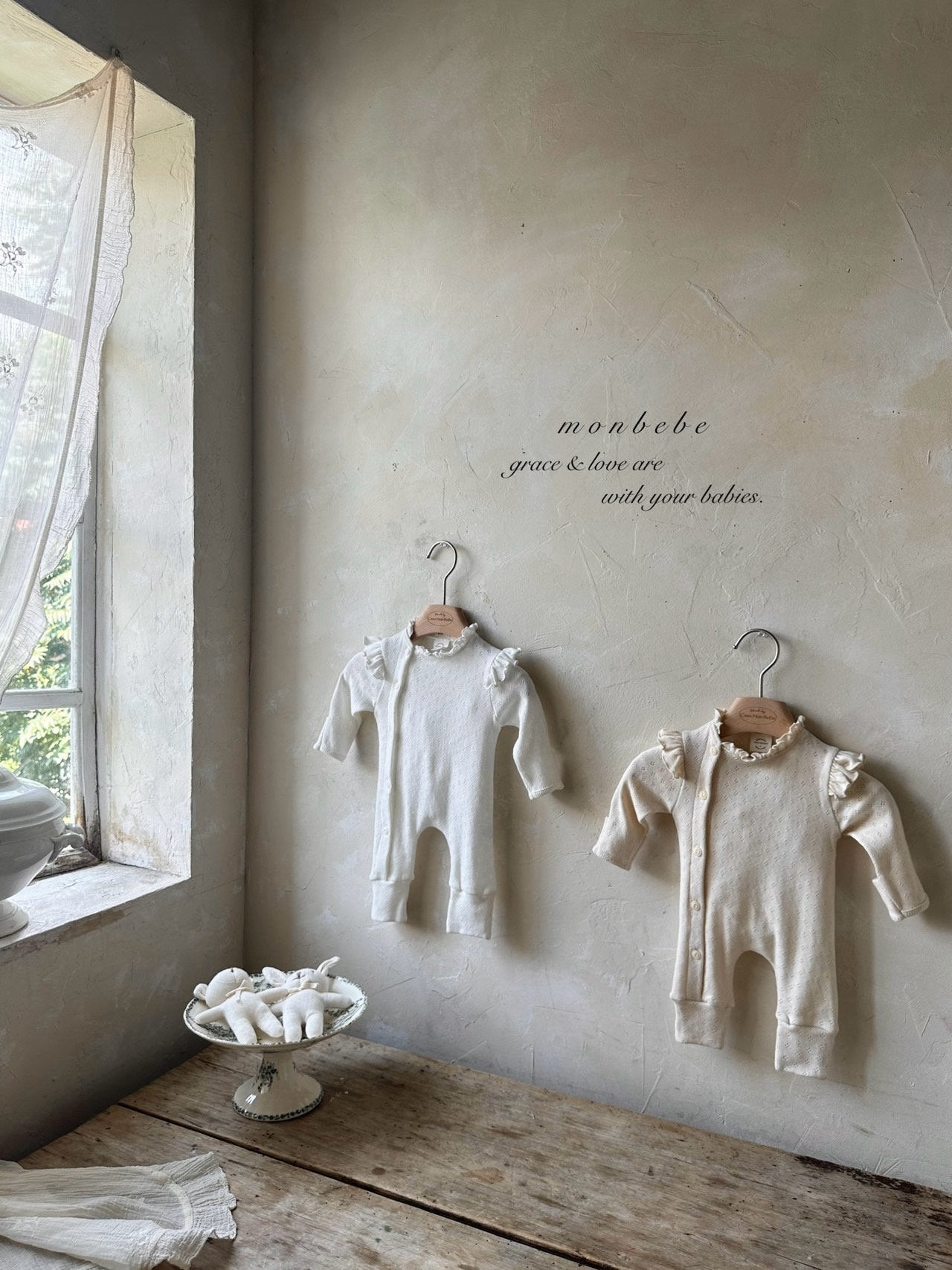 ［monbebe］Suell eyelet newborn suit