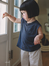 ［melmel］Linen sleeveless tops
