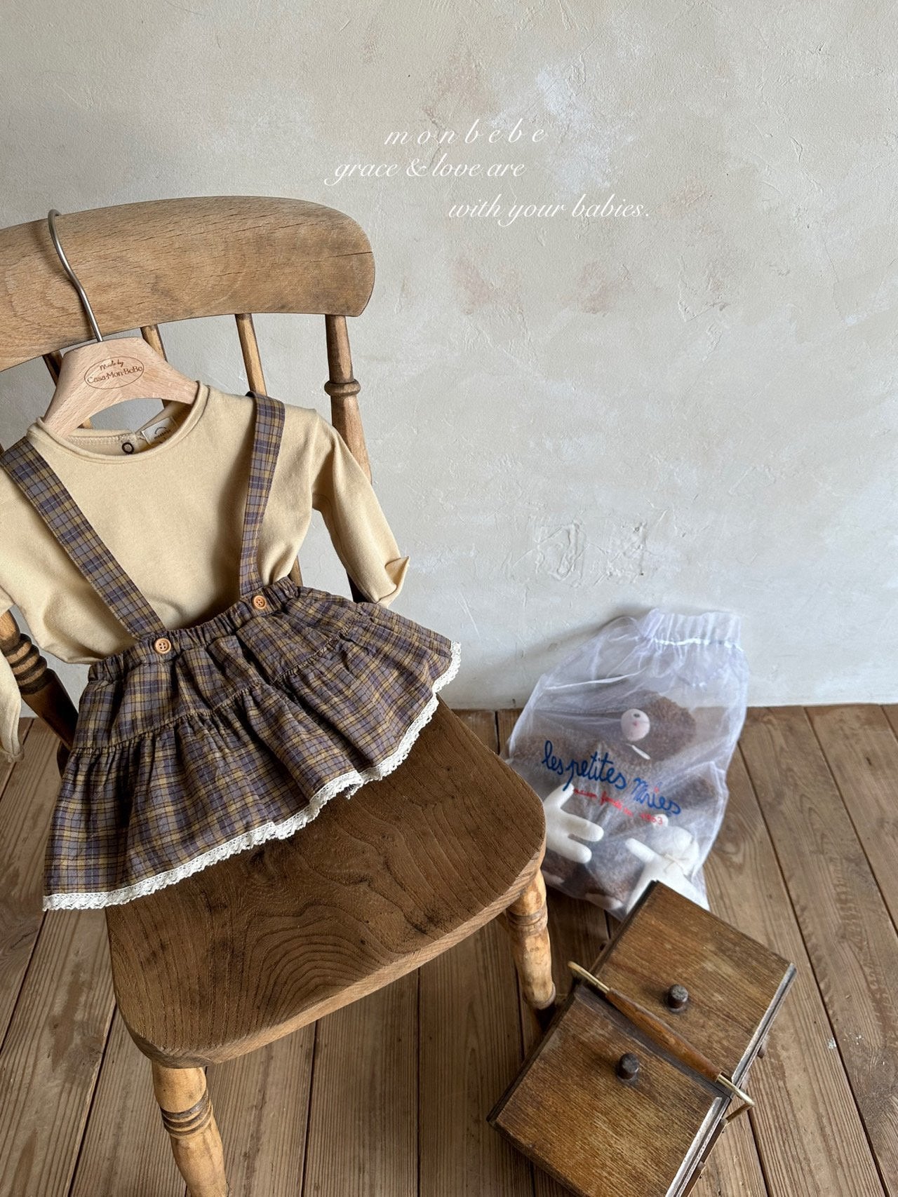 ［monbebe］Check cancan bloomer skirt