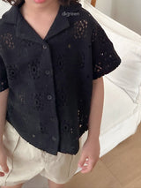［digreen］Crochet shirt