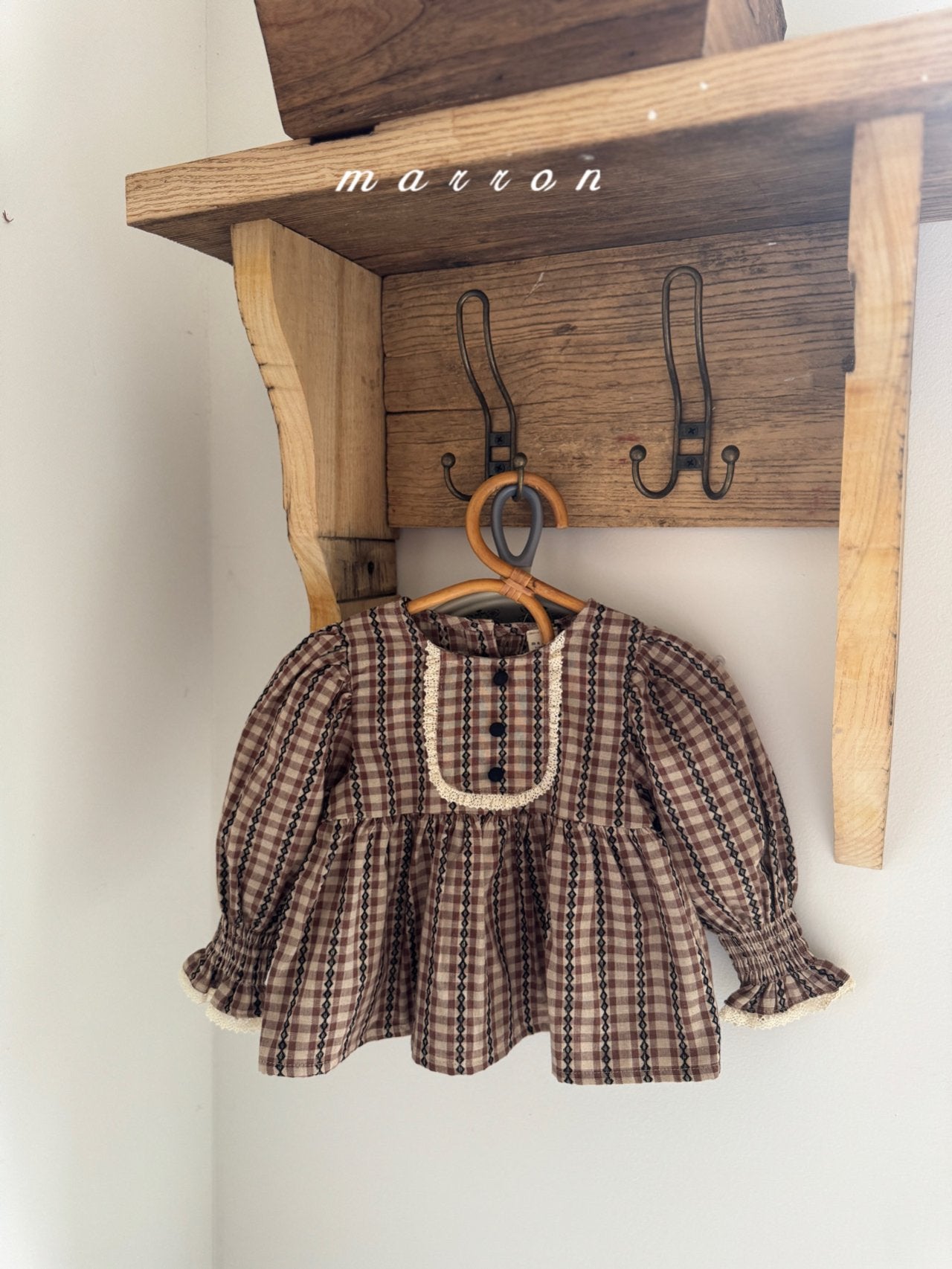 ［marron］Chocolate smock blouse