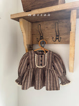 ［marron］Chocolate smock blouse