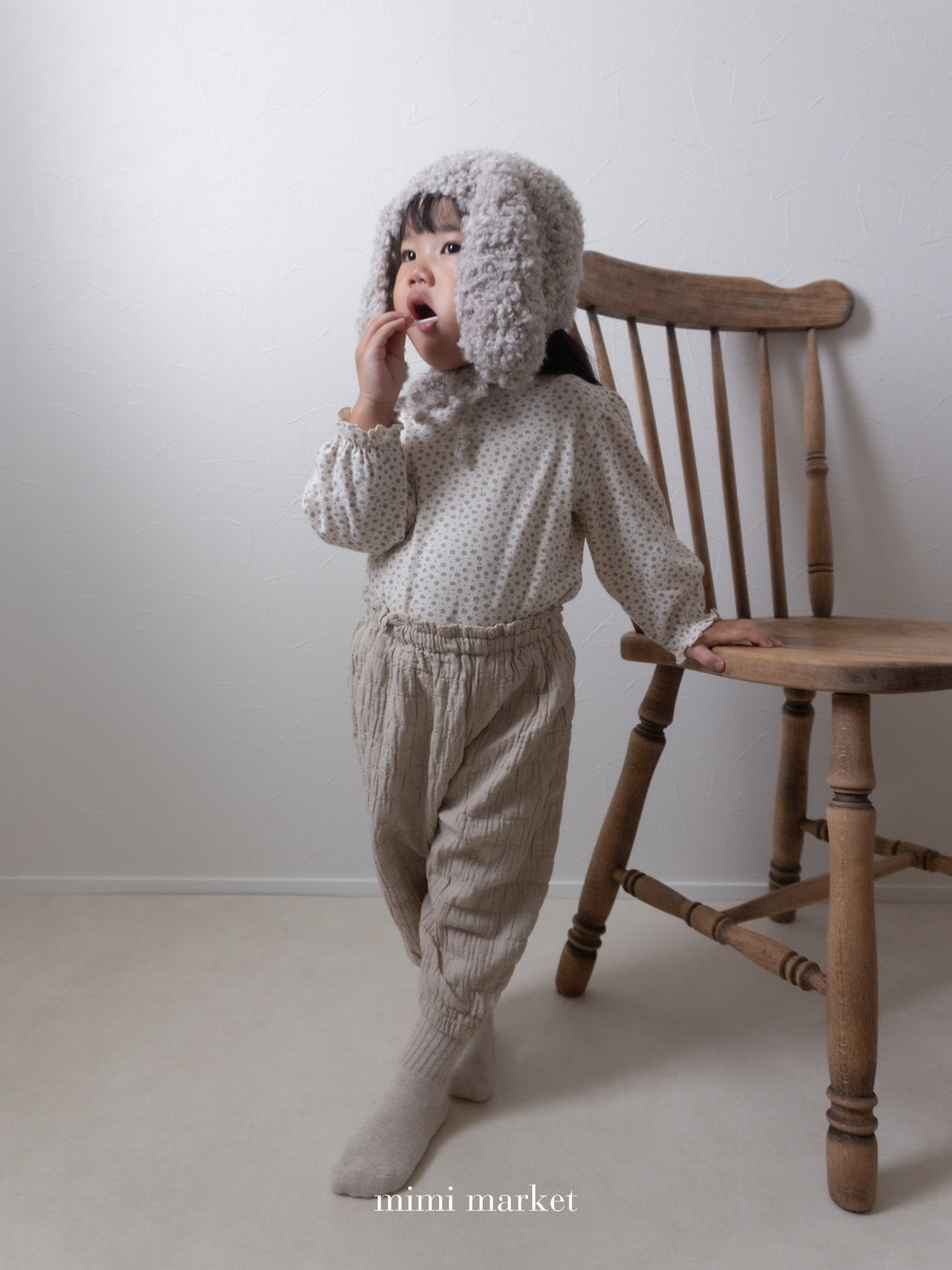 ［mimi market］Crinkle sausage pants