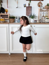 ［second moment］Frill collar rib tops