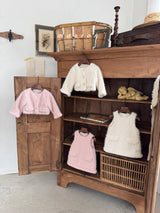 ［marron］Pearl boa jacket