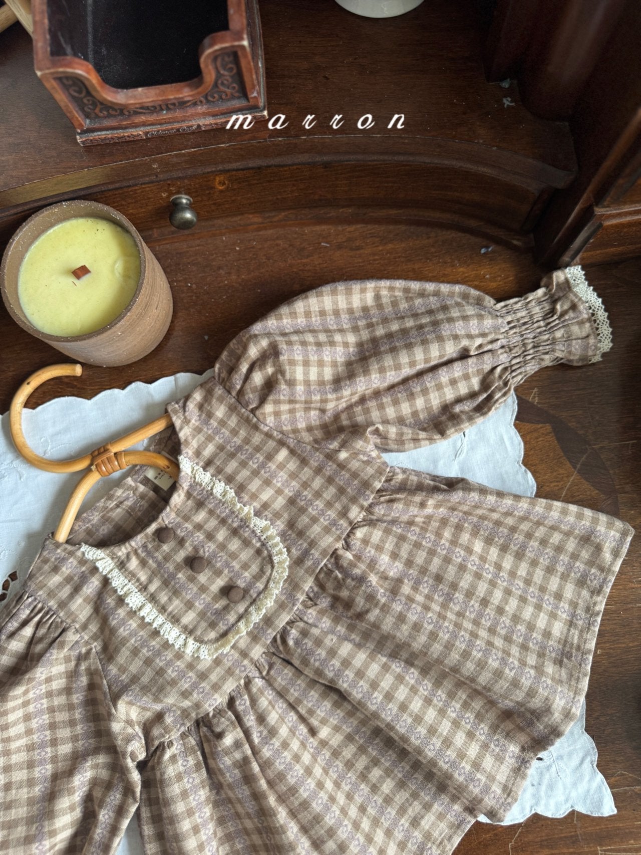 ［marron］Chocolate smock blouse