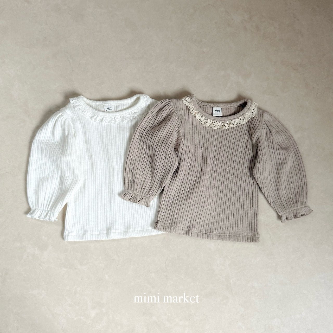 ［mimi market］Puff lace tops
