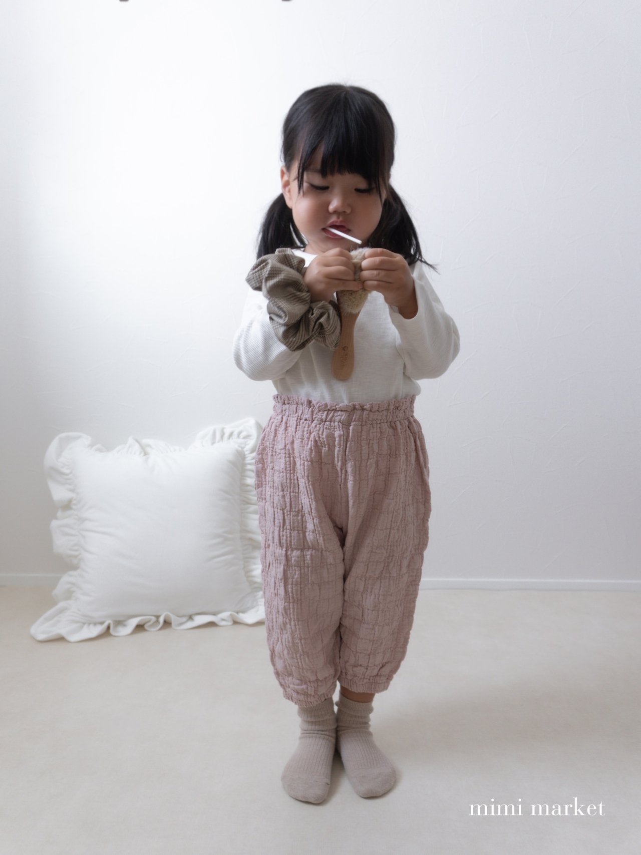 ［mimi market］Crinkle sausage pants