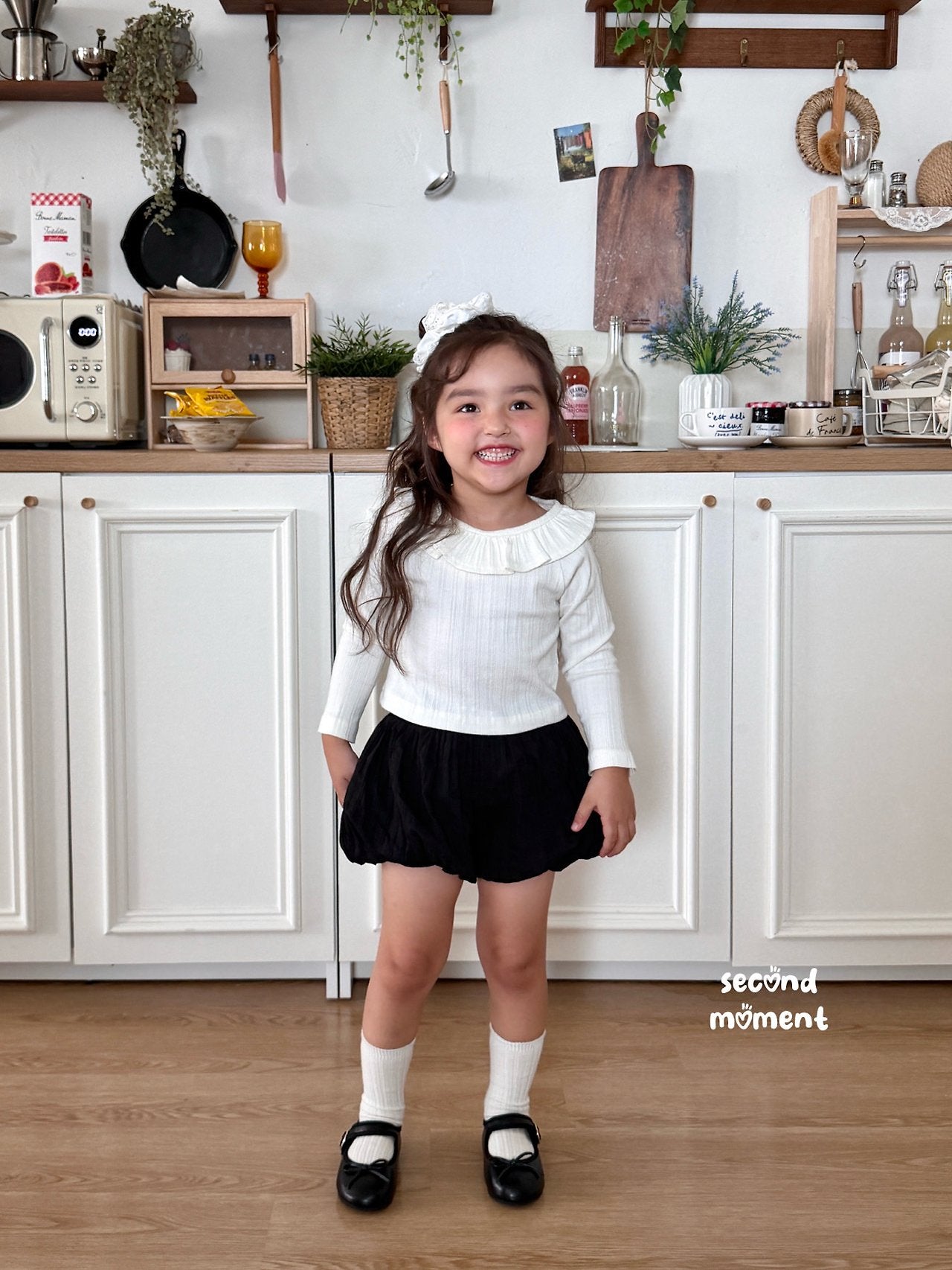 ［second moment］Frill collar rib tops