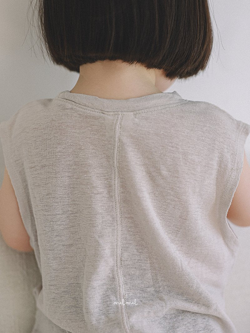 ［melmel］Linen sleeveless tops