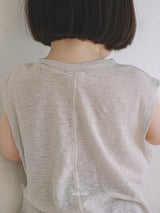 ［melmel］Linen sleeveless tops