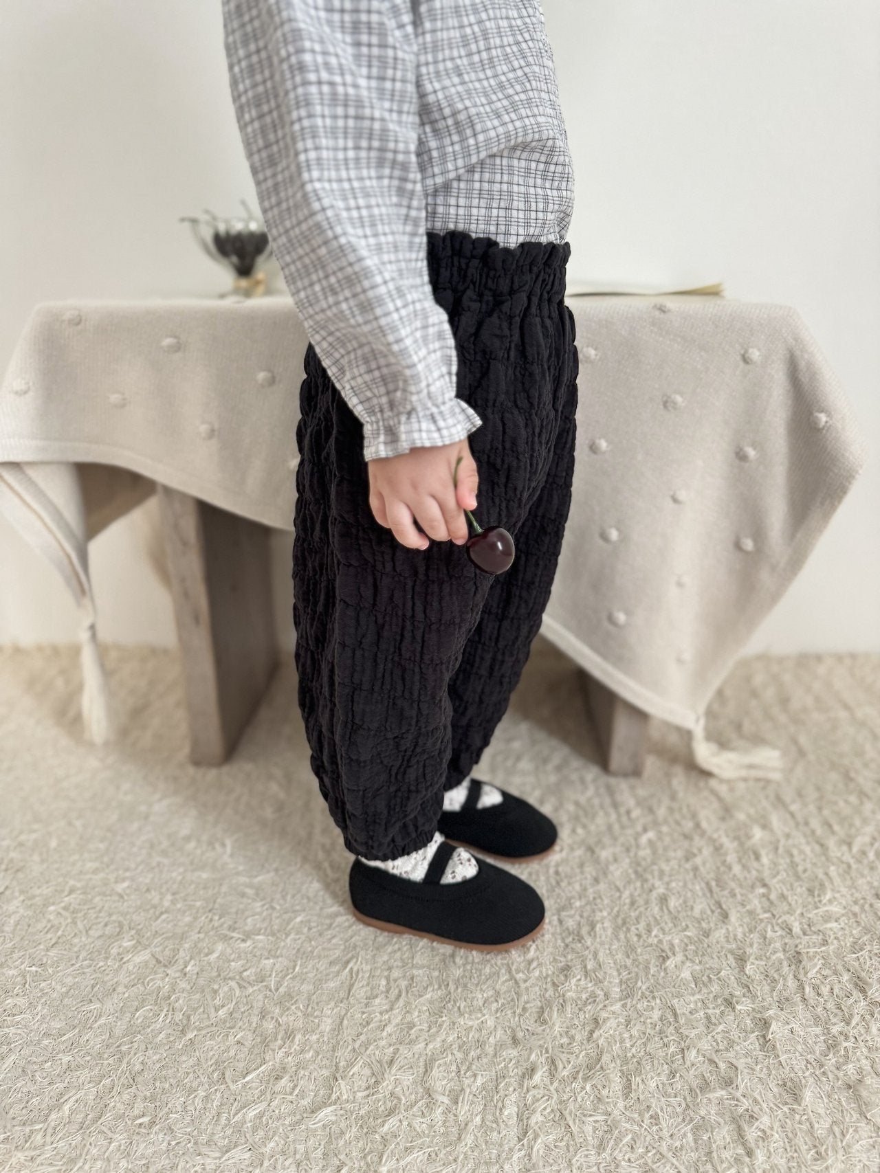 ［mimi market］Crinkle sausage pants